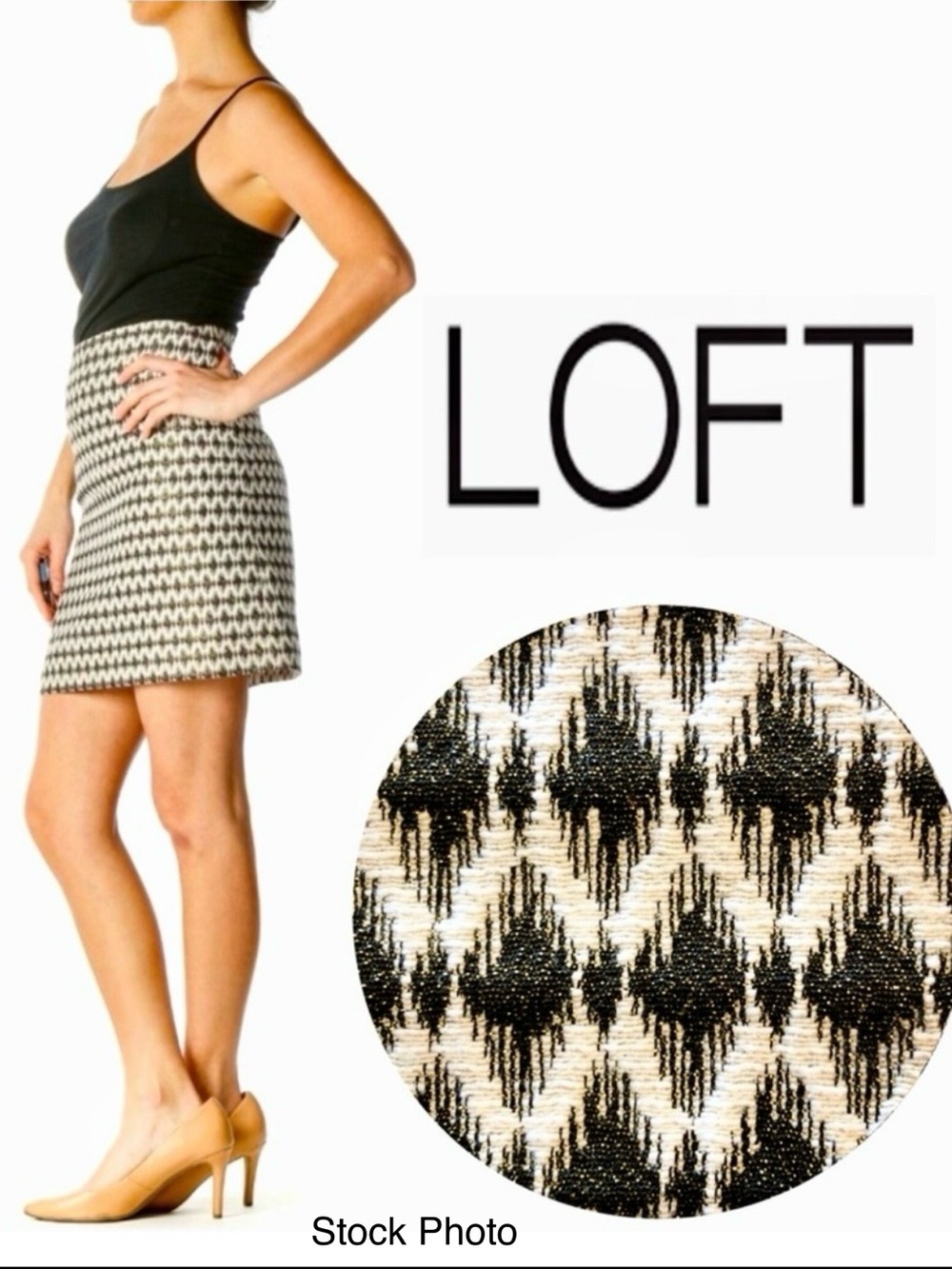 LOFT Outlet Golden Peacock Skirt Lined Metal Zip (4)